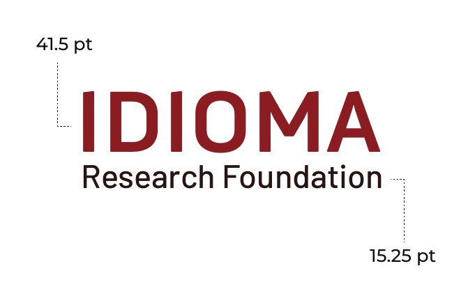 IDIOMA Research Foundation: Logo lockup sizes