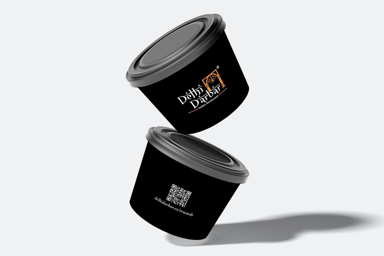 Branded food containers for Delhi Darbar