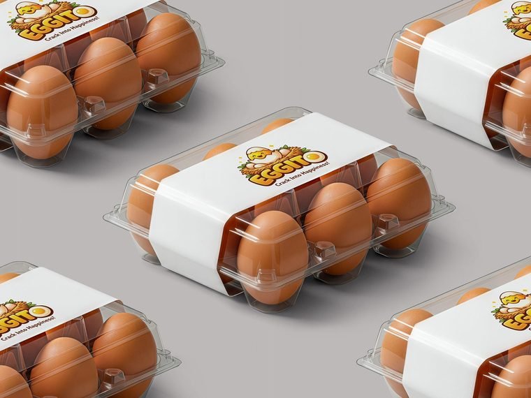 Logo and egg tray sleeve for Eggito