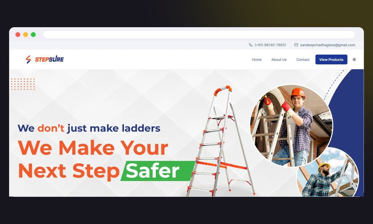 Product website for Stepsure
