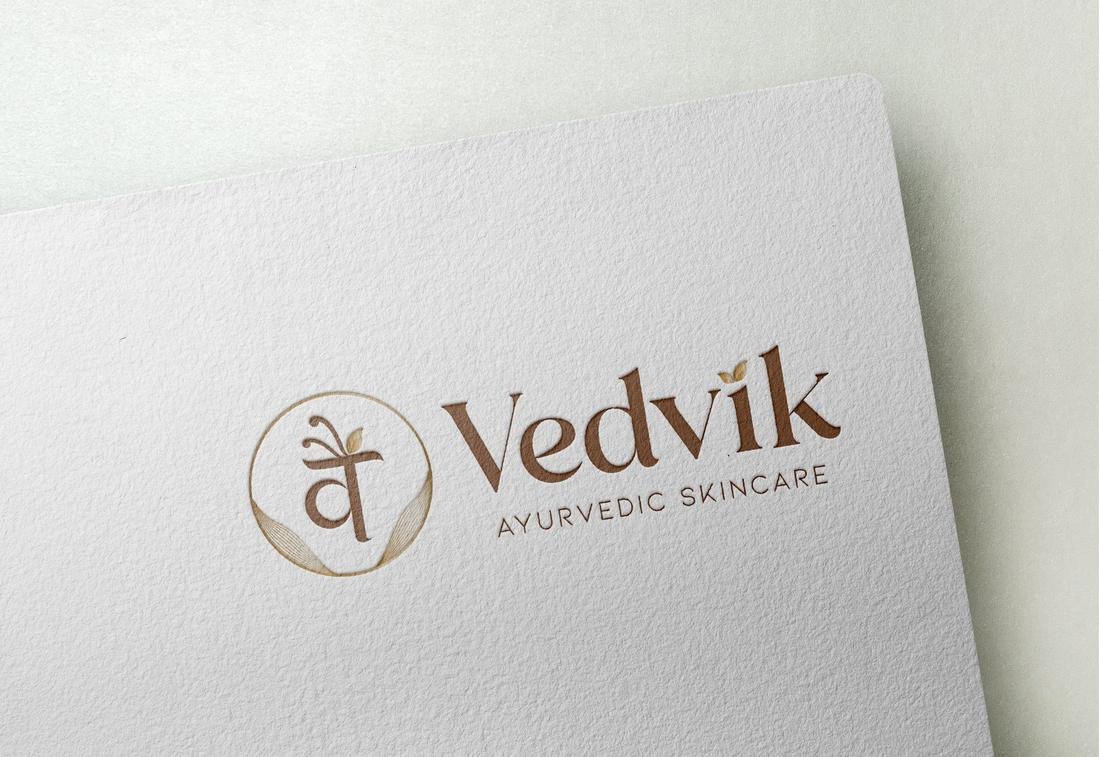 Ayurvedic skincare logo for Vedvik