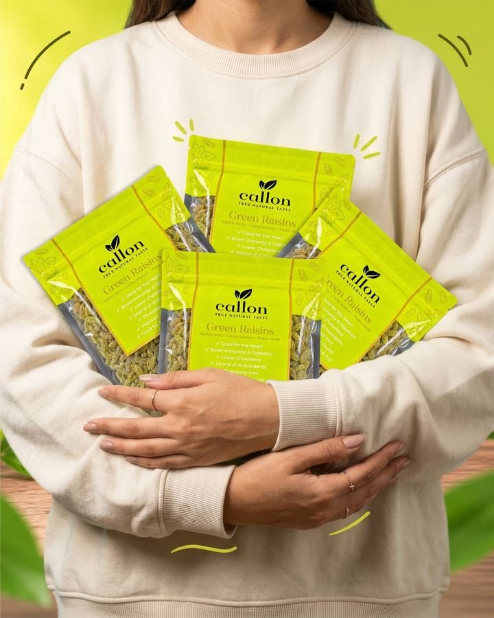 Green raisins lifestyle creative for Callon