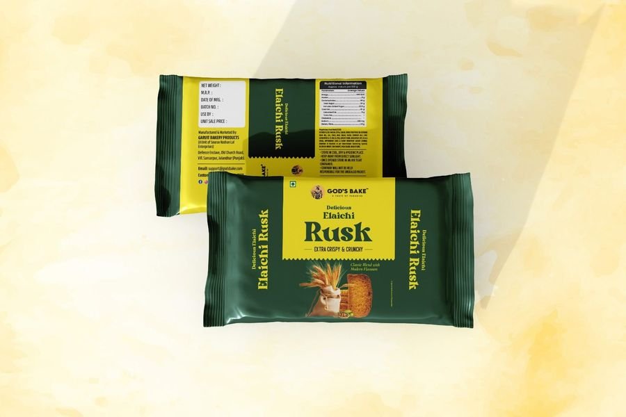 Elaichi rusk pack for God's Bake