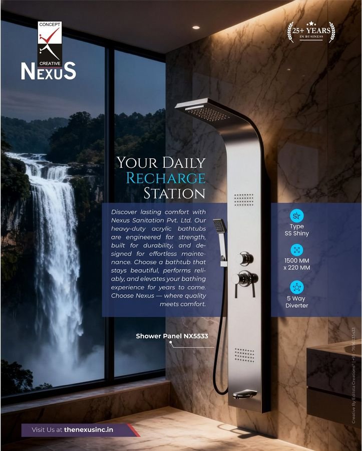 Shower panel post for Nexus