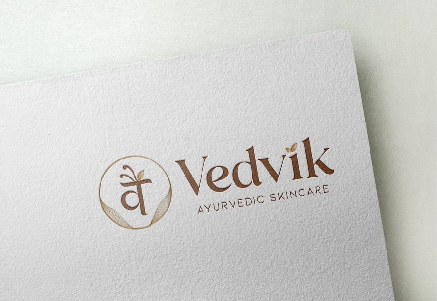 Ayurvedic skincare logo for Vedvik