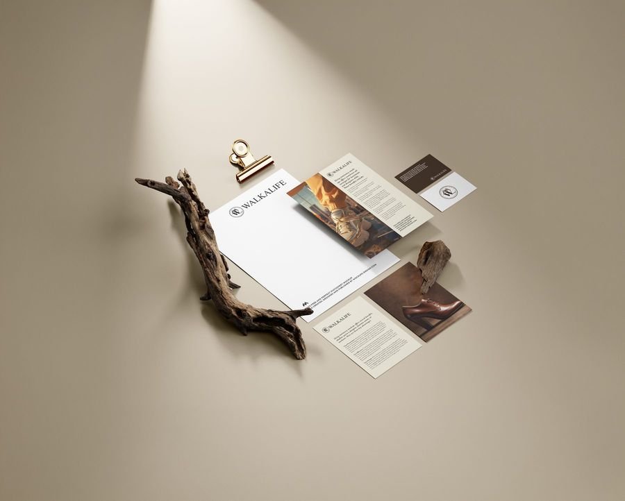 Brand stationery for Walkalife