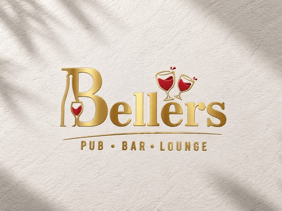 Pub, bar and lounge logo for Bellers