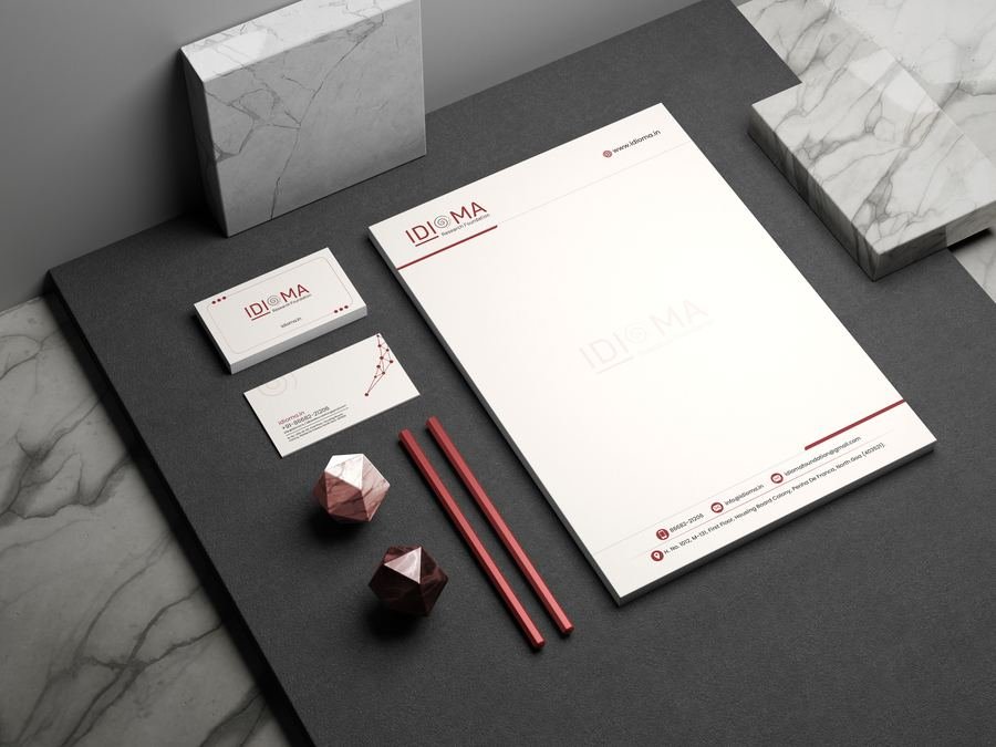 Stationery set for Idioma Research Foundation