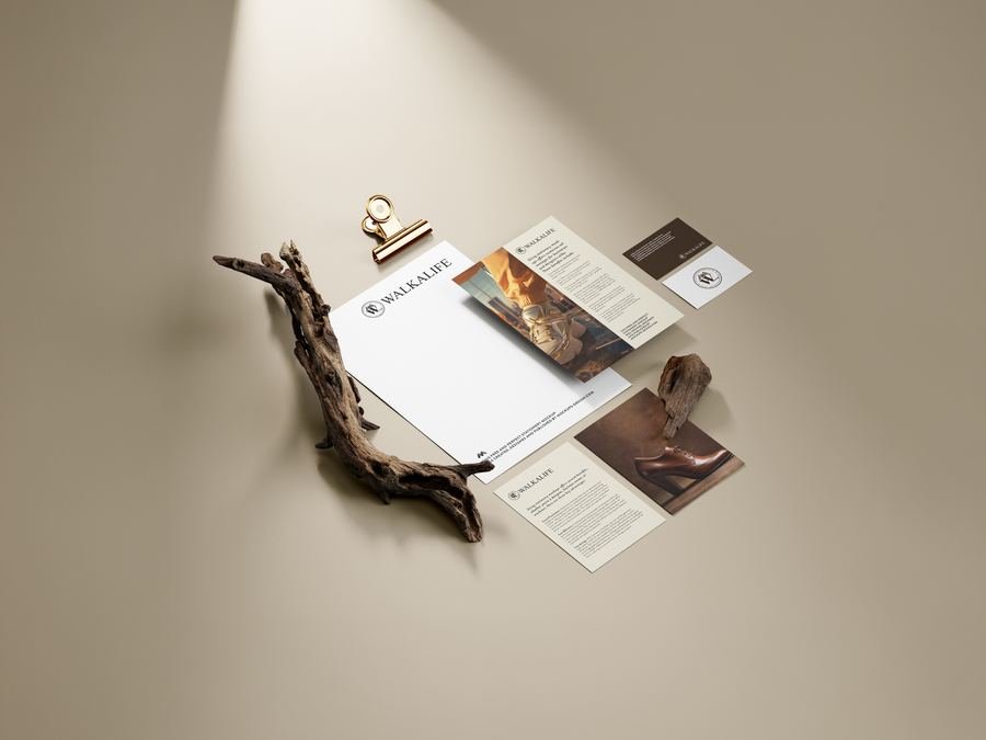 Brand stationery for Walkalife